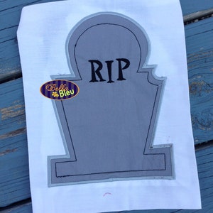 Halloween RIP Tombstone headstone  Monogram Machine Applique Embroidery  Design Instant download