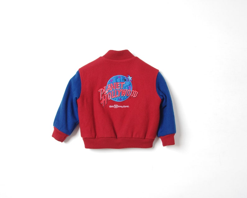 1991 Planet Hollywood kids jacket, 1990s Walt Disney bomber jack 1991 Planet Hollywood kids jacket, 1990s Walt Disney bomber jack
