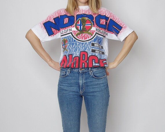 USA T-shirt Vintage Norwegian Football 