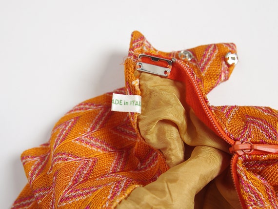 1960s Mod chevron knit maxi skirt, Hippie high wa… - image 9