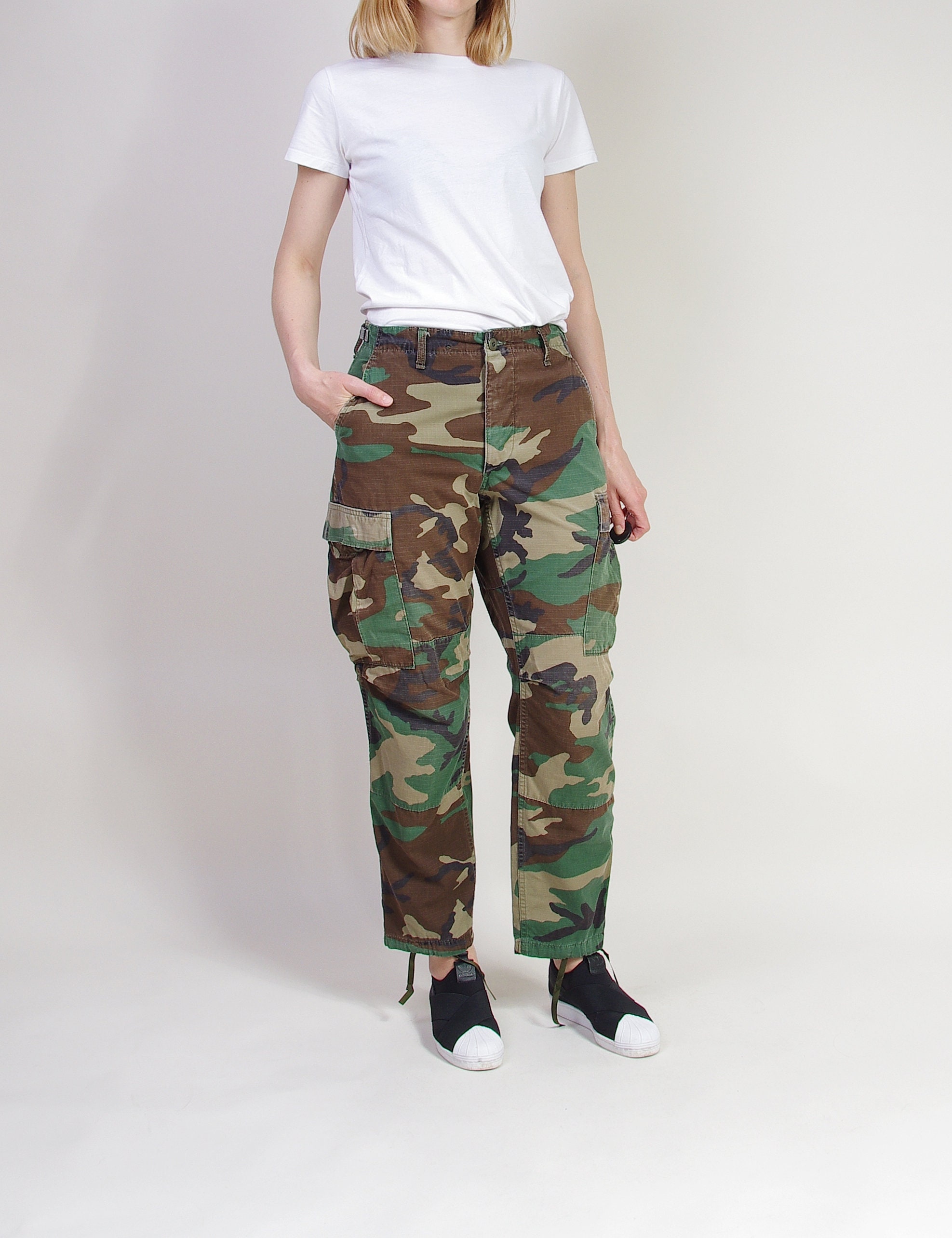 1980s Woodland Army Cargo Pants US Camouflage Military - Etsy