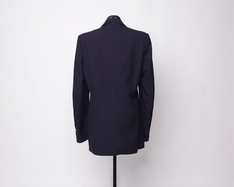 Nautical double breasted suit jacket Cohen /& Zoon Rotterdam 70s Dutch Navy captain jacket by Jos Vintage Dutch Navy Army sailor jacket