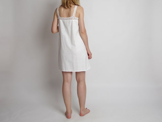 1920s Antique short cotton nightgown with B monog… - image 6