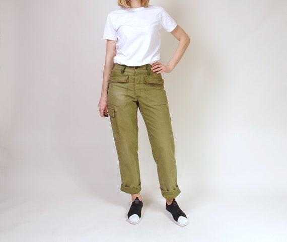 high waisted army cargo pants