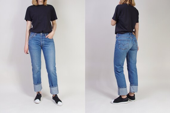 Y2K Levis 501 Jeans, Vintage Levis Jeans, Blue Den