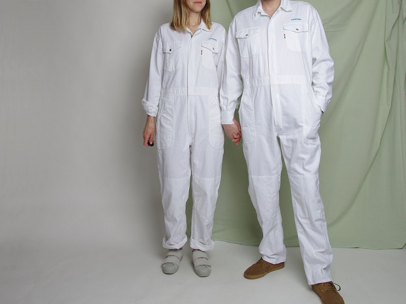 Various Sizes Dickies Redhawk One-Piece Mechanics Coveralls White 