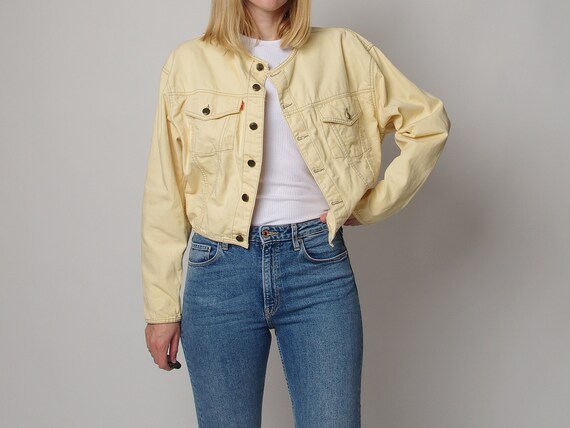 Oversized yellow denim jacket 2025