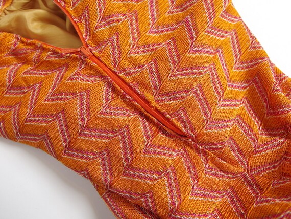 1960s Mod chevron knit maxi skirt, Hippie high wa… - image 10