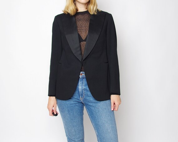 30s Wool Tuxedo Jacket, Vintage Shawl Collar Suit