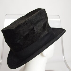 Antique Silk Plush Top Hat Early 20th Century Black Gentelman - Etsy