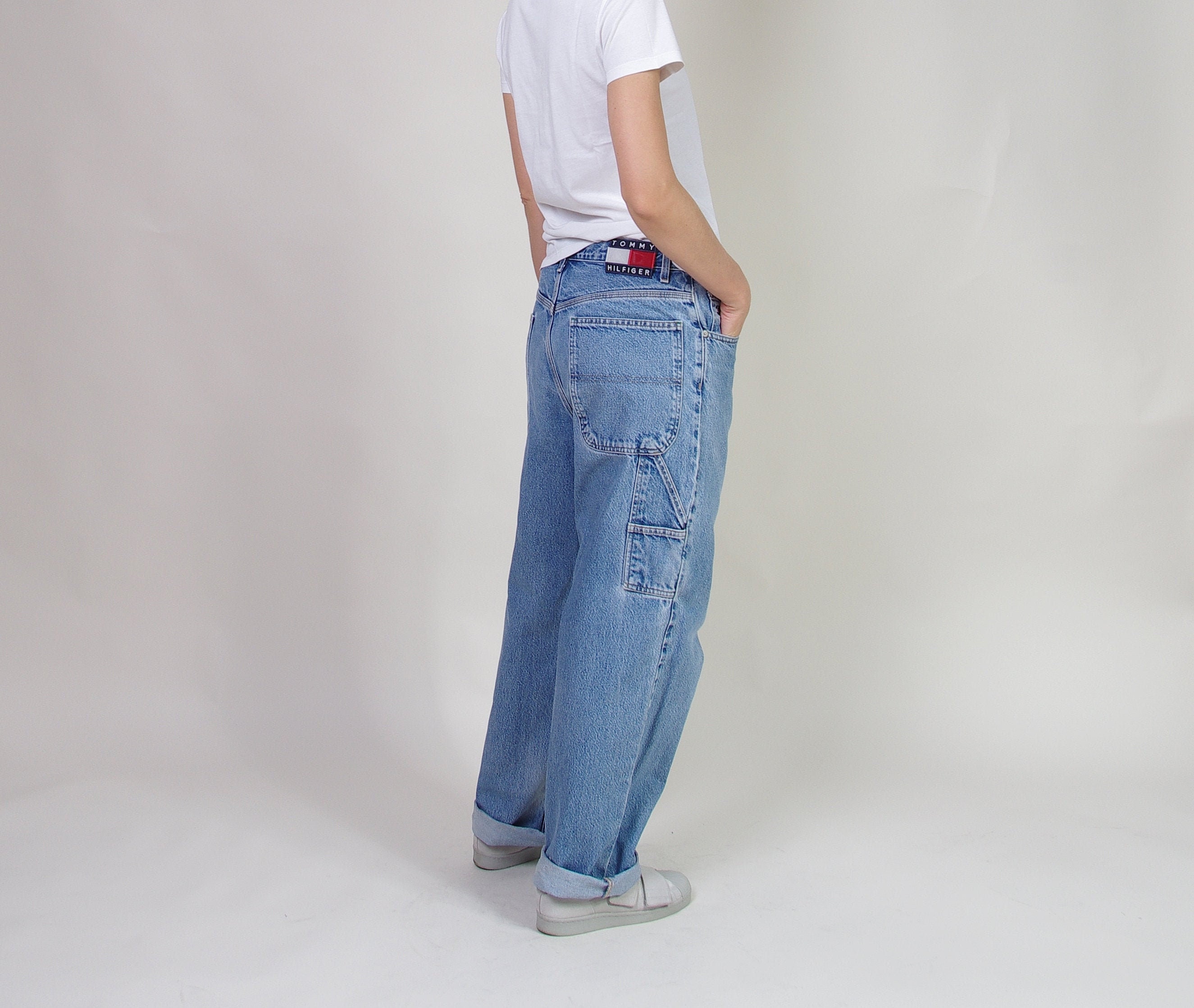 Vintage 90s Hilfiger Jeans Carpenter Jeans - Etsy