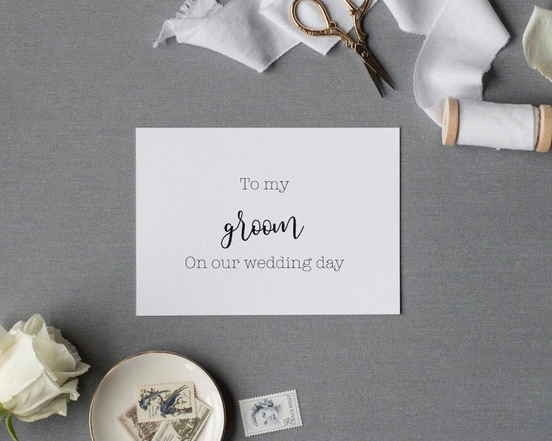Simple and Elegant To My Groom Card