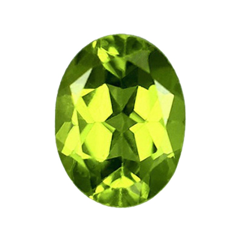 US SELLER 1.50 Ct. Peridot Natural Earth Mined Africa Oval Cut 8x6 Calibrated Loose Gem image 1