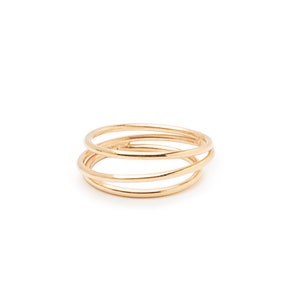 Unieke gouden ring, sterling zilver, geometrische ring, sierlijke gouden ring, delicate ring, minimalistische ring, moeders geschenk, handgemaakte sieraden afbeelding 2