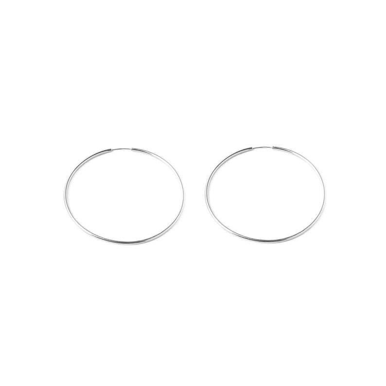 Minimal Silver Hoops
