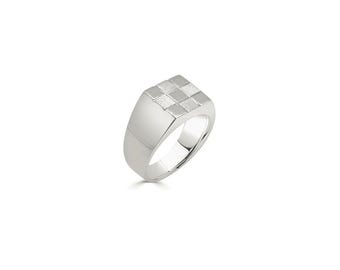 Chess Square Signet Ring