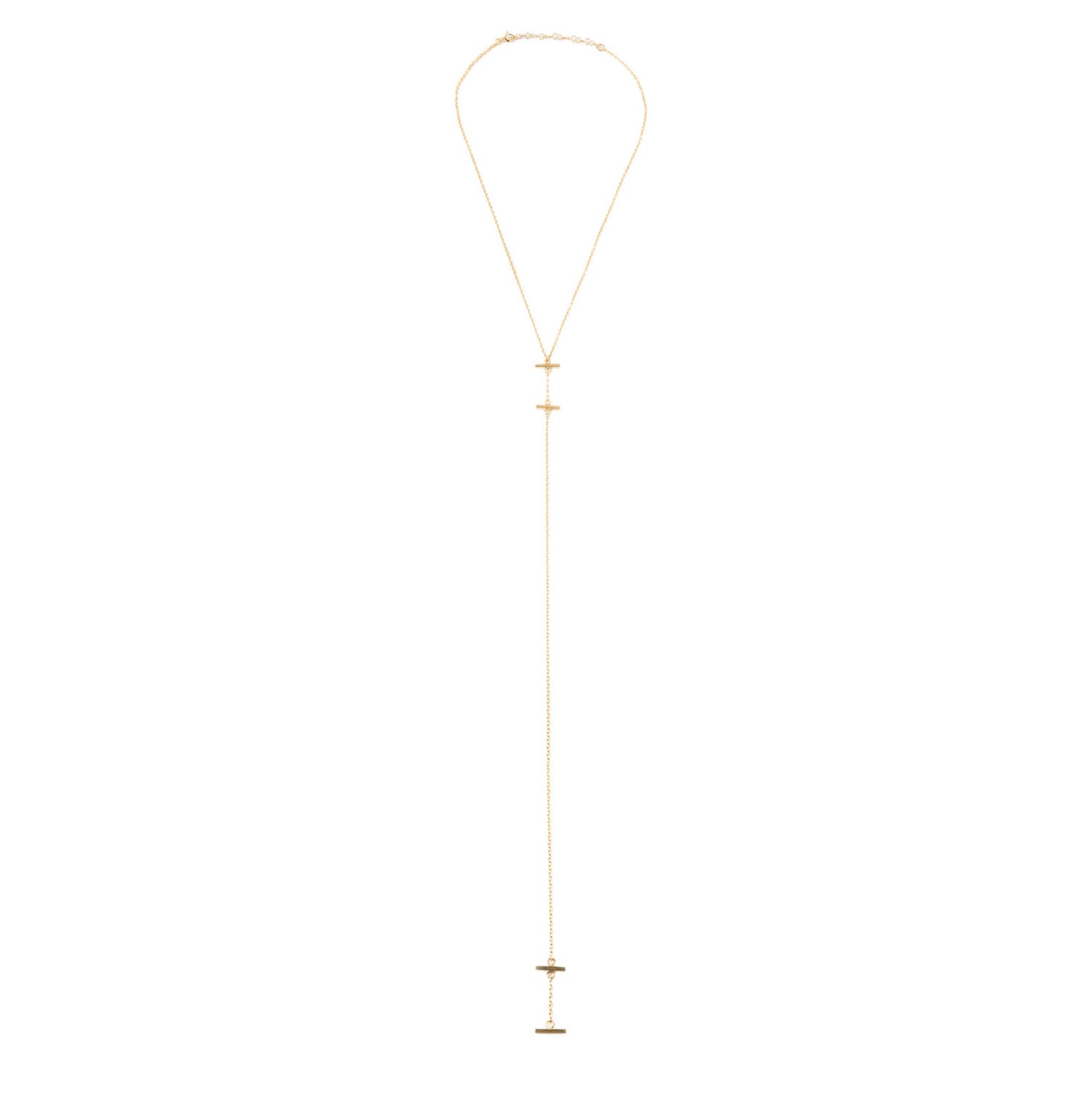 Bar Drop Y Necklace Sterling Silver 24k Gold Minimal Lariat Etsy