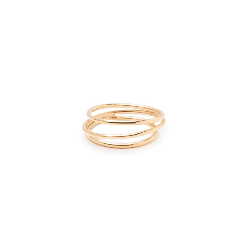 Unieke gouden ring, sterling zilver, geometrische ring, sierlijke gouden ring, delicate ring, minimalistische ring, moeders geschenk, handgemaakte sieraden afbeelding 2