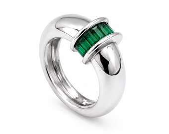 Courtney Dome Baguette Ring