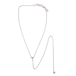 Y Dainty Necklace, lariat necklace, crystal necklace, long necklace, silver necklace, gold necklace, gift for her