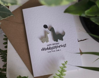 Luxury Acrylic Dinosaur Birthday Card