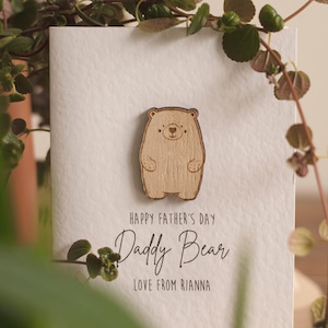 Carte personnalisée pour la fête des pères, grand anniversaire, papa, papa, ours, papa, grand-père