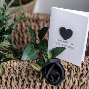 You Warm My Cold Black Heart • Funny Valentine's Card • Card For Husband • Boyfriend • Girlfriend • Wife • Friendship