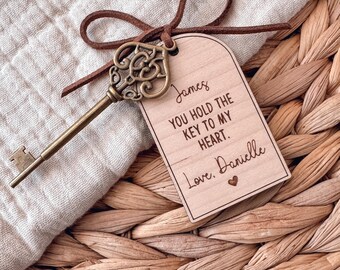 Personalised You Hold The Key To My Heart Romantic Valentines Love Gift Keepsake For Him Her