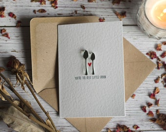 You're The Best Little Spoon Valentine's Day Card For Him or Her Spooning