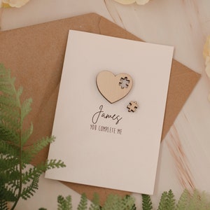 Carte personnalisée romantique de luxe « Complétez-moi »