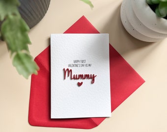 Luxury Happy First Valentine's Day As My Mummy Card Daughter Son Valentines Day