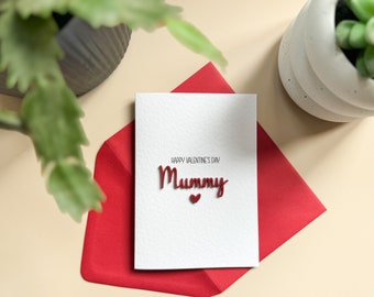 Luxury Happy Valentine's Day Mummy Card Daughter Son Valentines Day