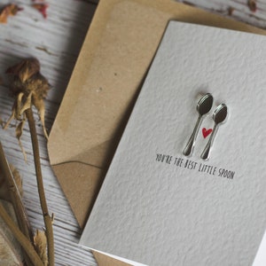 You're The Best Little Spoon Valentine's Day Card For Him or Her Spooning image 2