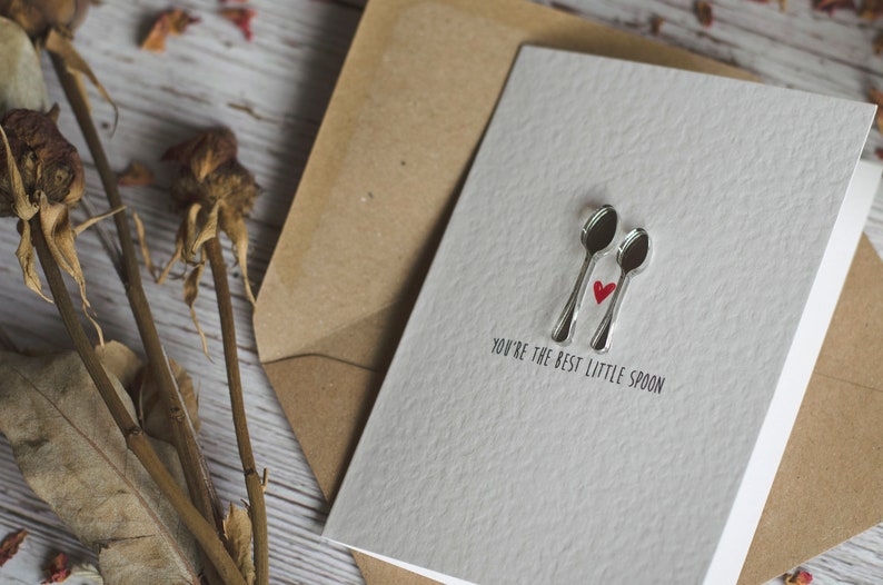 You're The Best Little Spoon Valentine's Day Card For Him or Her Spooning image 2