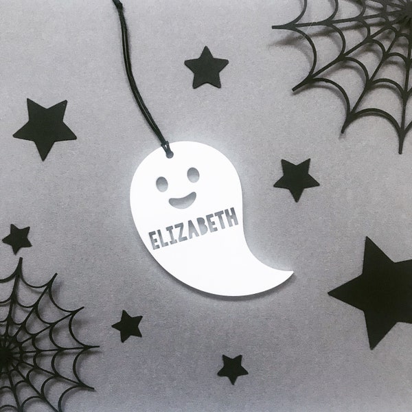 Personalised White Ghost Halloween Decoration Ornament