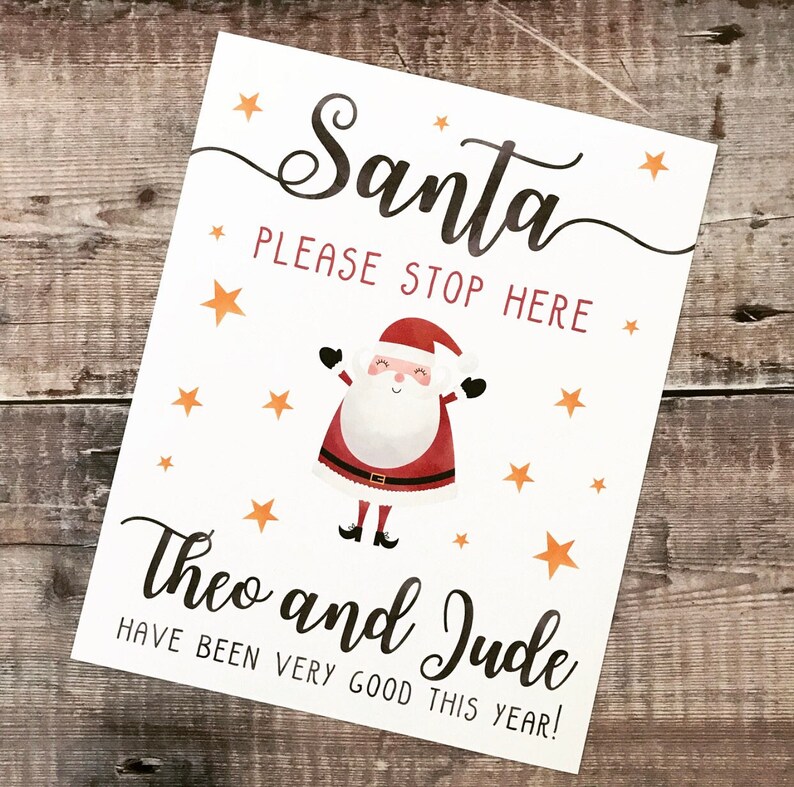 Download Fiver Friday Free Uk Postage Unframed Santa Please Stop Etsy PSD Mockup Templates