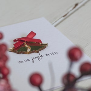 Luxury Cheeky Acrylic Christmas Card for Him Her You Can Jingle My Bells zdjęcie 4