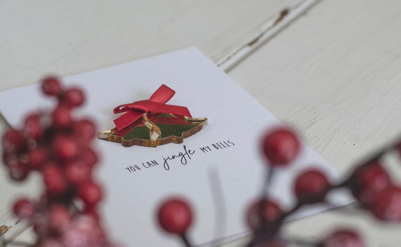 Luxury Cheeky Acrylic Christmas Card for Him Her You Can Jingle My Bells zdjęcie 4