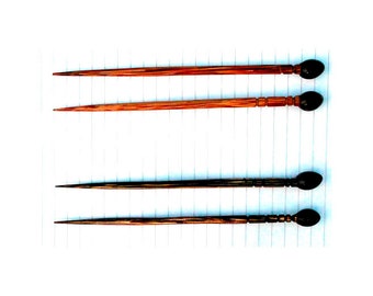 Hair sticks with small coconut- brown or black wood