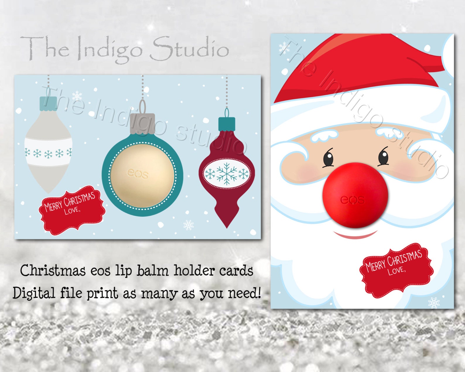 EOS lip balm Christmas Holiday Card digital printable eos lip | Etsy