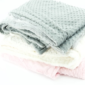 Minky Solid Baby Soft Fabric 48 COLORS 58/60 Width Sold by the Yard  Chenille Blankets Clothing Costumes Ultra Soft Smooth Cuddle 
