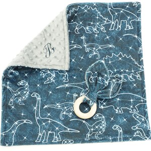 Minky Blanket Woodland Patchwork Deer Aqua, Black Baby Shower Gift Nursery Decor Baby to Adult sizes image 8