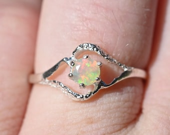 opal ring, unique opal ring, alternative engagement ring  jewelry for her, birthday gift anniversary, raw stone jewelry, sterling silver