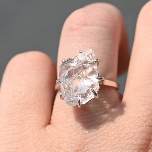 Raw Black Diamond Engagement Ring Etsy