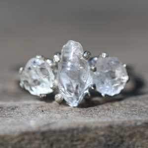 Engagement rings, raw diamond ring, raw stone ring, alternative engagement ring, unique rough diamond ring size 3 4 5 6 7 8 9 10 11 12 13