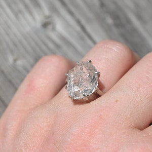 Natural Diamond Ring, Raw Diamond Ring, Uncut Diamond Ring, Engagement Ring, Rough Diamond Ring, Art Deco Ring Raw Stone Rings, Gift for her