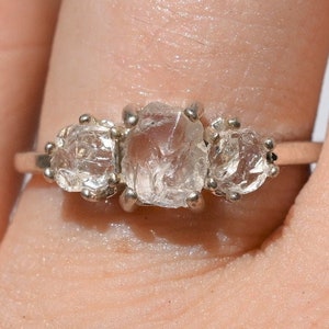 Boho Ring Rohdiamant Verlobungsring Rohdiamant Ehering Einzigartige Edelstein Sterling Silber Versprechen Ring Größe 3 4 5 6 7 8 9 10 11 12