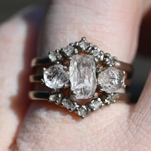 Engagement ring Size 8 14k Gold Diamond Ring, Raw Diamond , Solid Gold , Rough Diamond Ring, Raw Diamond, Avello, Graduation