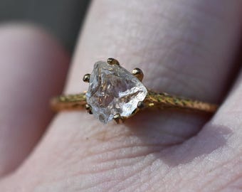 Engagement ring 10k yellow gold and Lake County diamond ring