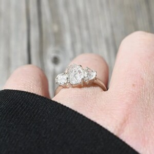 Engagement ring, raw diamond ring, raw stone ring, alternative engagement ring, unique rough diamond size 3 4 5 6 7 8 9 10 11 12 13 gift image 3